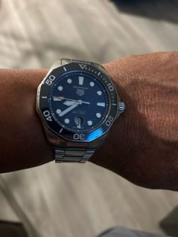 TAG Heuver Aquaracer professional 300 Date bleu 43mm