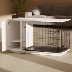 Dog Crate With Built In Storage