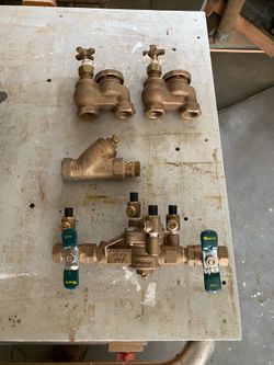 brass plumbing and backflow prevention components