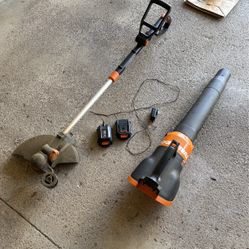 Worx Trimmer And Leaf Blower