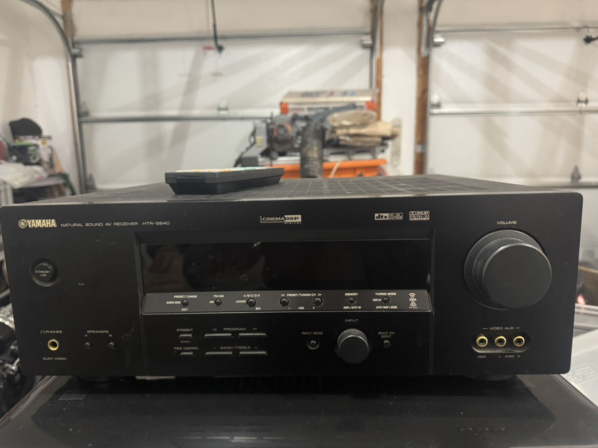 Yamaha HTR-5840 Natural Sound A/V Receiver. This is a home theater receiver model  that supports 6.1-channel surround sound. 