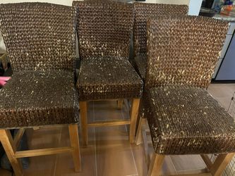 Wicker Bar Stools 