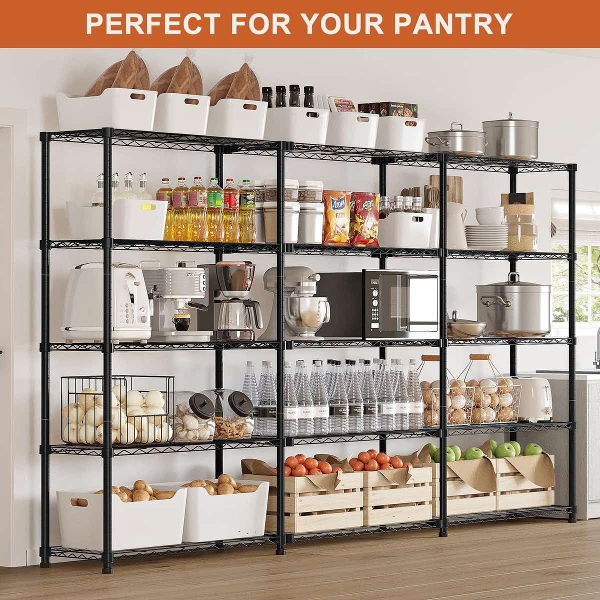 UNITSTAGE 5 Tier Storage Shelves 88.5''W Wire Shelving Unit with Shelf (small dent)