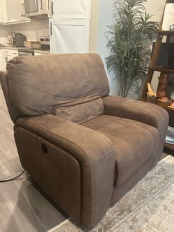 Ashley’s furniture brown leather electric recliner