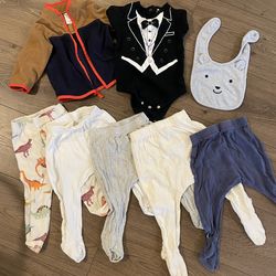6 9 months footed pants jacket onesies bundle lot boy