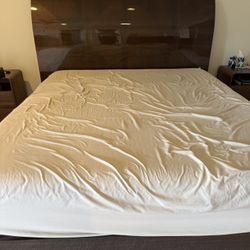 Ca king Bed Frame And Two Bedside Tables 