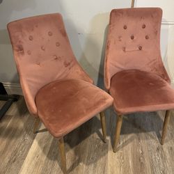 Velvet chairs