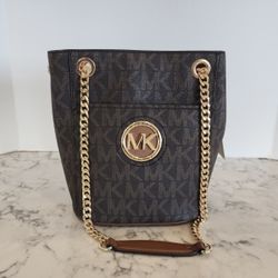 Michael Kors Gold Messenger Bag