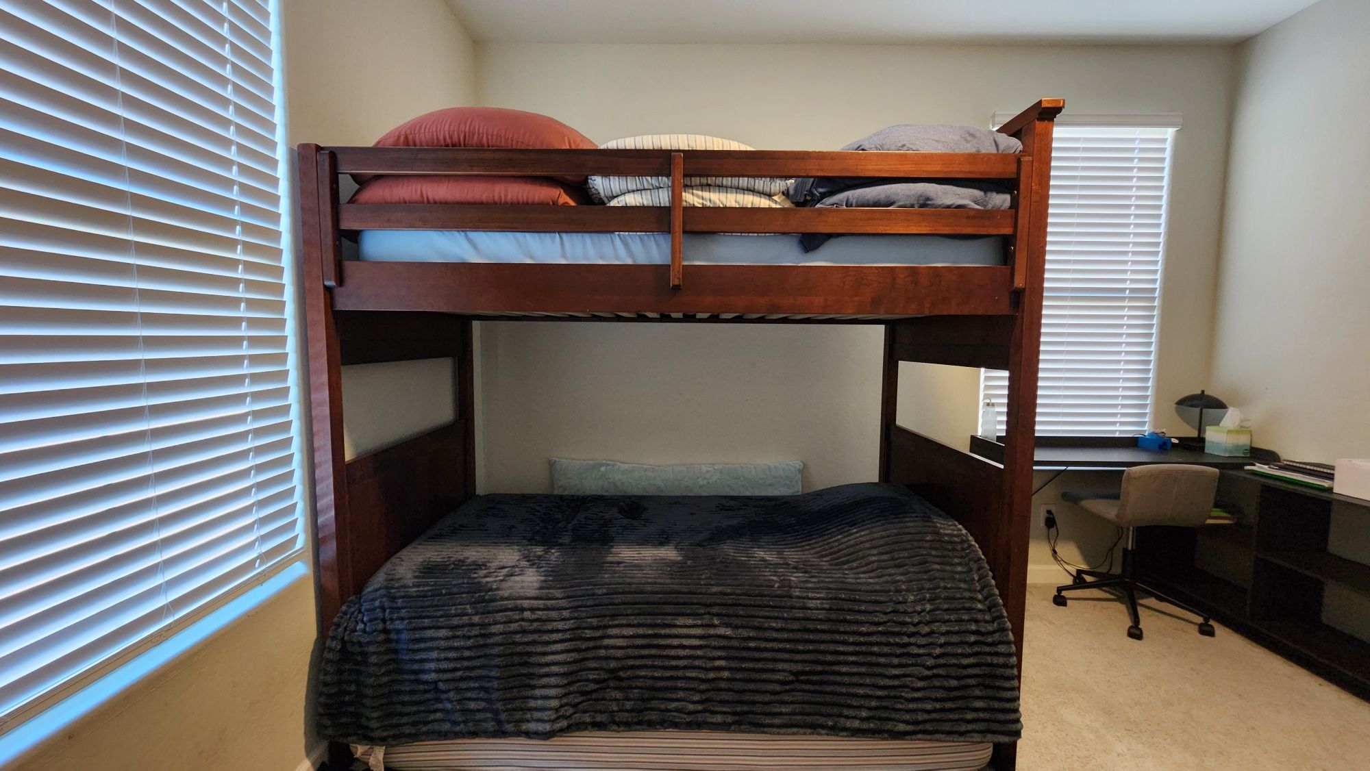 Twin Bunk Bed and 2 end tables