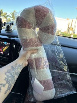 Poink CANDY CANE SHERPA PILLOW