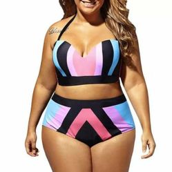 plus size halter top bikini swimsuit bathingsuit