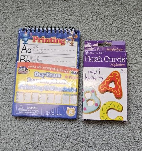 NEW Dry Erase Learning Book and Flash Cards Alphabet 