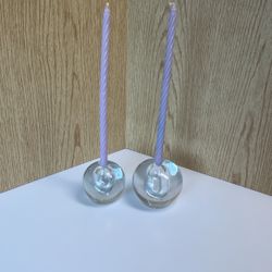 Glass Candle Holders