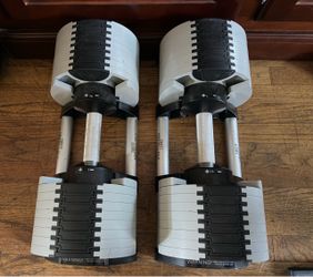 Adjustable dumbells 5-80 lbs. read the ad