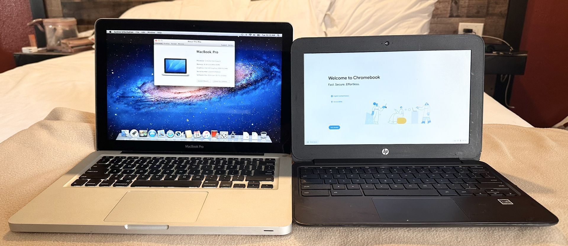 Hp Chromebook And MacBook Pro A1278
