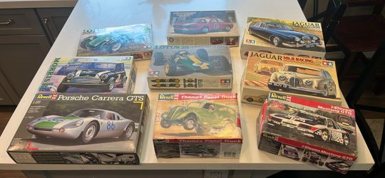 Vintage Tamiya, Gunze Sangyo & Revell Model Car Kits – 9 Kits