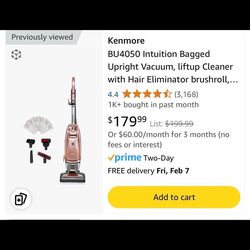 New Kenmore Vacuum Cleaner $200 original price