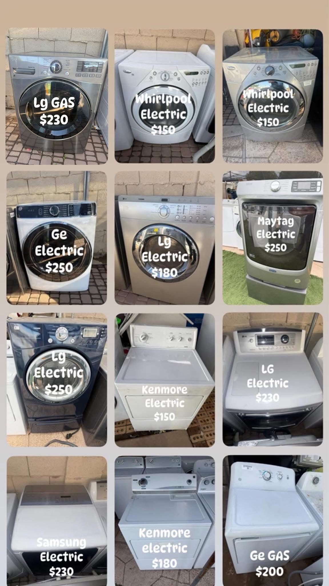 Electric Or Gas Dryer Available Clean And 45 Days Warranty