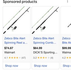 Zebco Alert Pole And Rod Used 2 Times Max