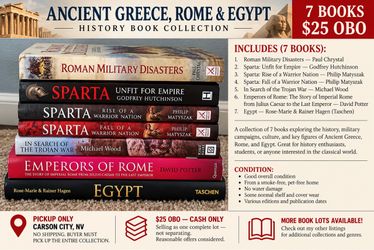 ANCIENT GREECE, ROME & EGYPT HISTORY BOOK COLLECTION — 7 BOOKS — $25 OBO