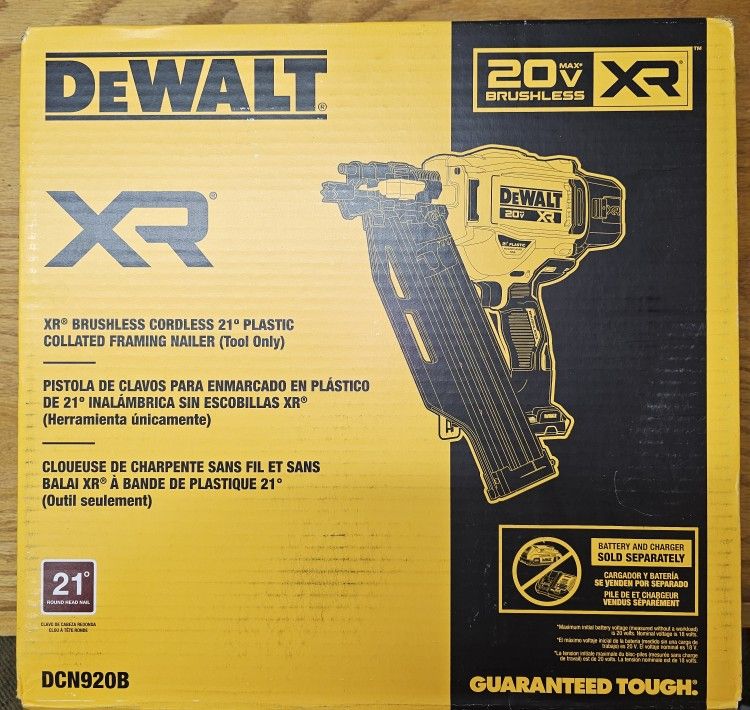 Dewalt 20-Volt Brushless Cordless XR Compact 21-Degree Framing Nailer (Tool-Only)