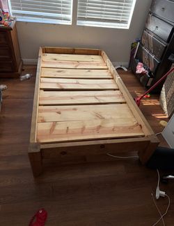 Used wood twin bed fram