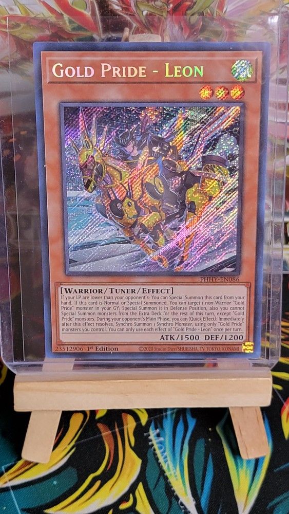 YUGIOH Gold Pride- Leon Secret Rare PHHY 1st Edition Mint