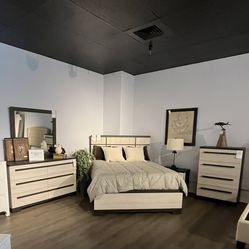 Queen Bed, Dresser, Mirror And Nightstand 