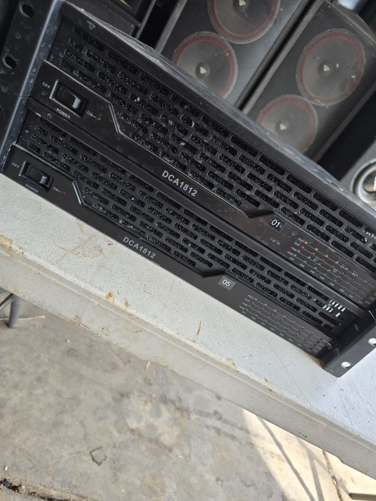 2 DCA 1812 Digital Cinema Professional Power Amplifier 8×120W 8Ω, 8 Channel X 120 Watt, WPC Optical