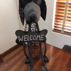 Metal Welcome Dog 