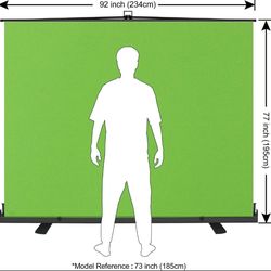 EMART 77x92in Collapsible Chromakey Panel Green Screen for Photo Backdrop Video