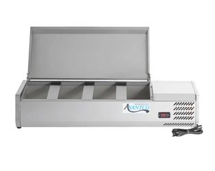 frigerated Countertop Condiment Holders Avantco CPT-48 47" Countertop Refrigerated Prep Rail