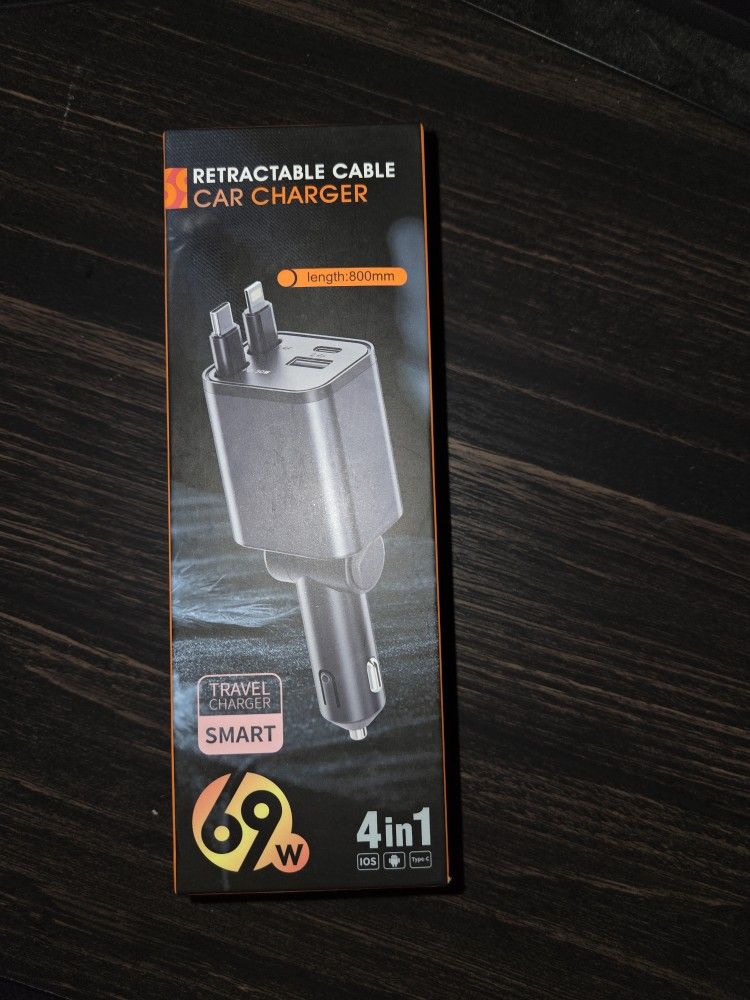 Retractable Cable Car Charger 