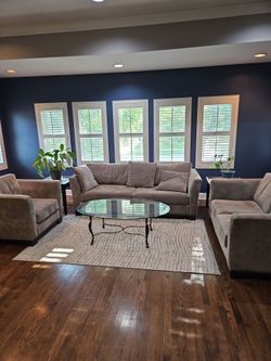 Macys couch, loveseat, arm chair