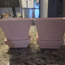McCoy Vintage Pink Planters