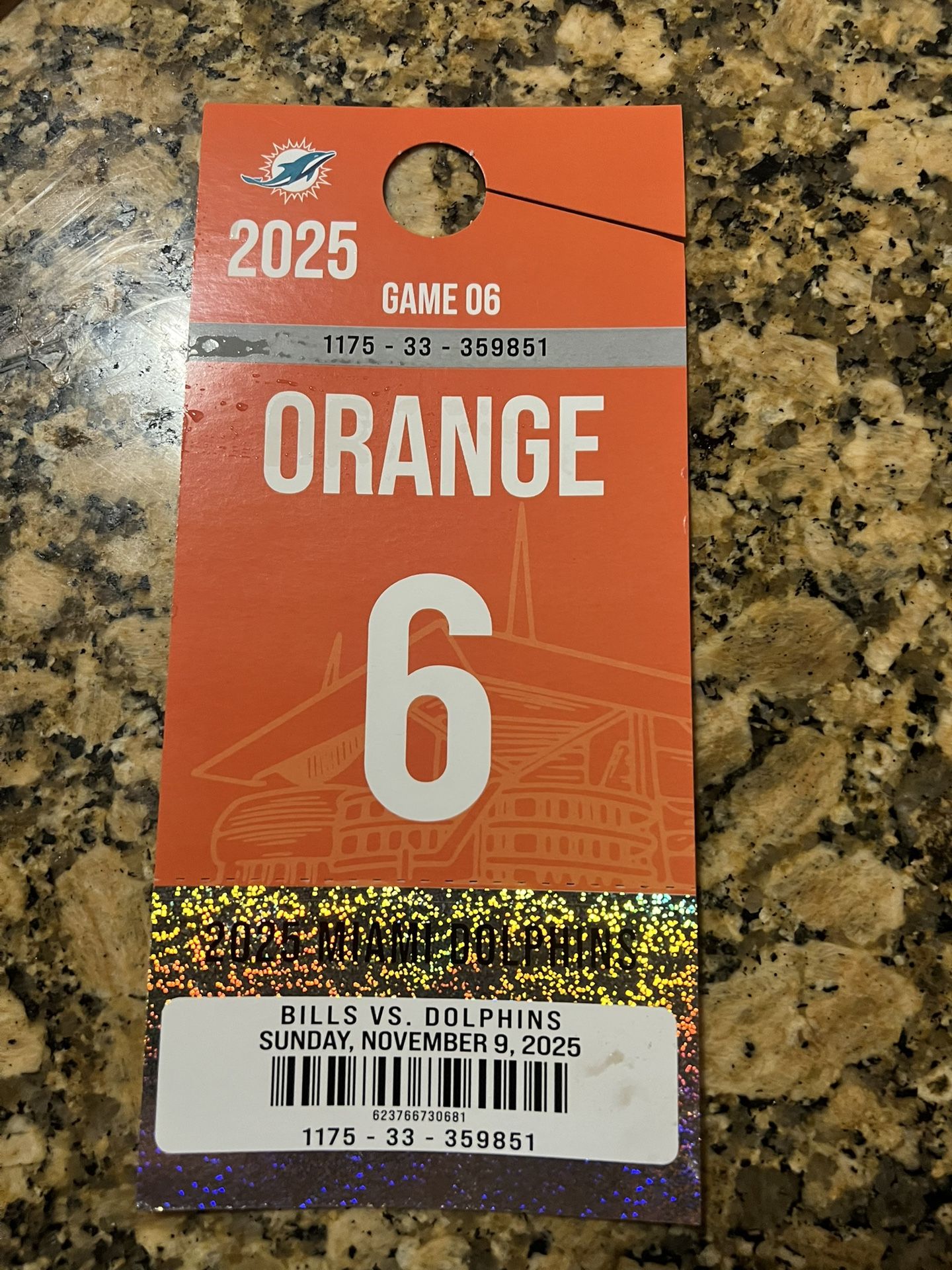 Orange Parking Pass