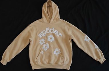 Sp5der Hoodie Beige Flower Graphic