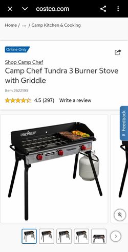 Camp Chef Tundra pro 16 three Burners foldable