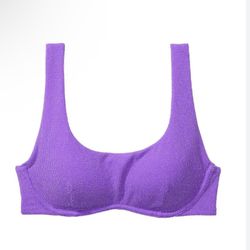 Victoria Secret Bikini Top. Lavender Purple , Size Medium. New