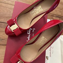 Ferragamo Red Pump heels Size 6.5