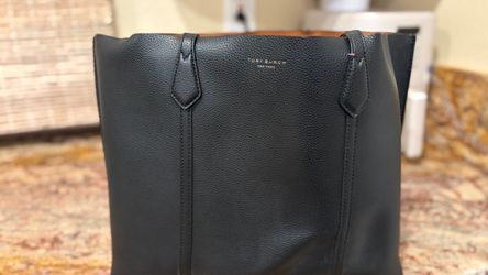 Tory Burch Perry Triple-Compartment Tote (Black)