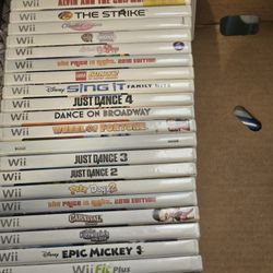 25 Nintendo Wii Video Game Lot Just Dance 2 3 4 Epic Mickey Lego Batman Petshop Namco Museum Remix And More 