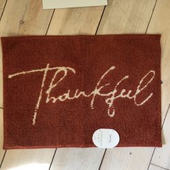 Threshold NWT Thankful Bath Rug Rust 17"x24"