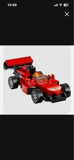 NEW LEGO Blocks Red Sports Racing Car Race Build Up Bricks Toy