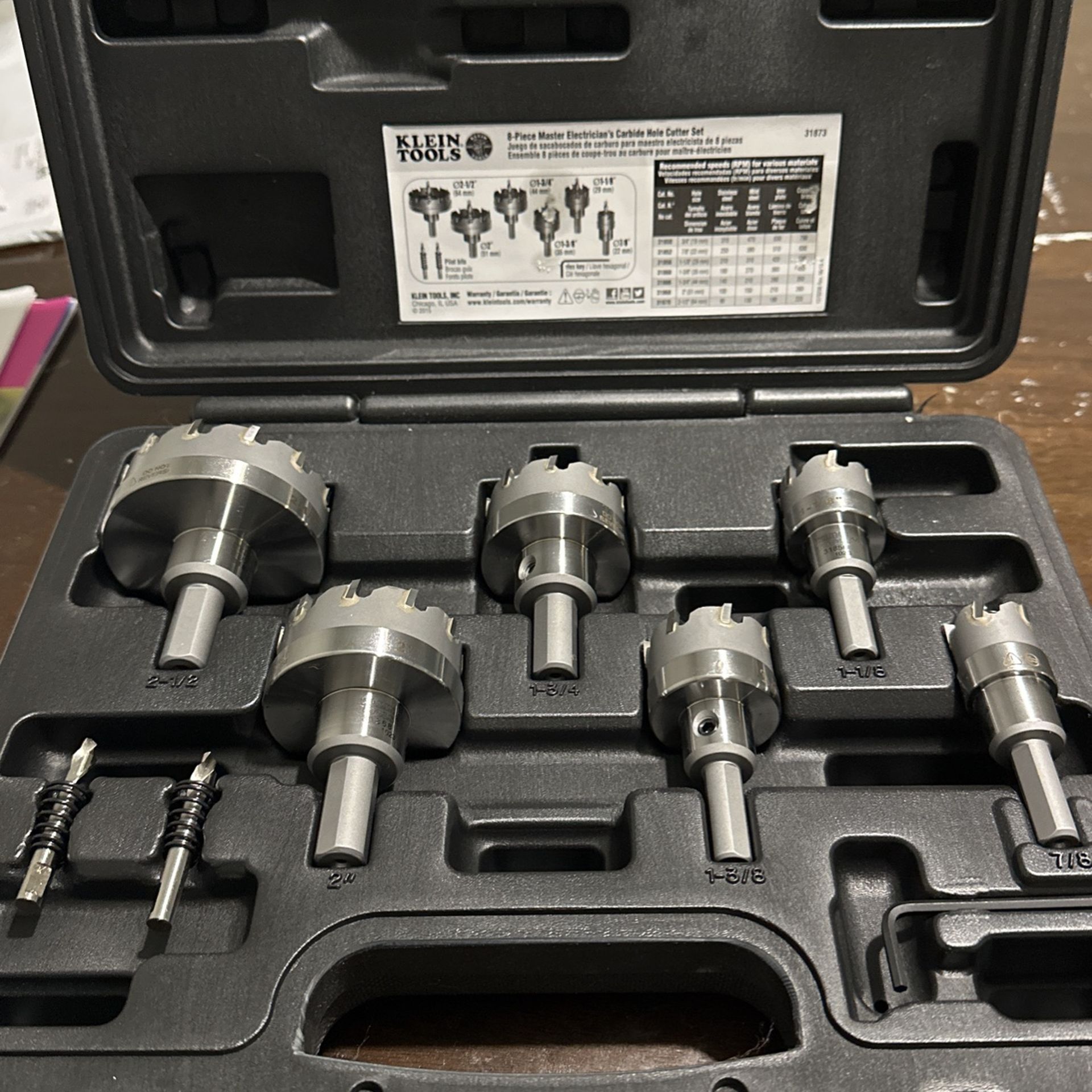 Klein Tools Carbide Hole Saw Bit Set