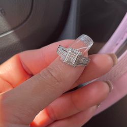 10k white gold natural diamonds tester welcome size 7