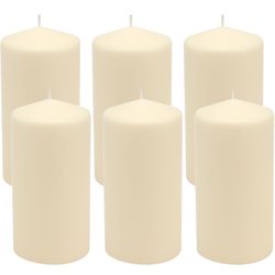 r Unscented Ivory Pillar Candles Set, 9 Pcs