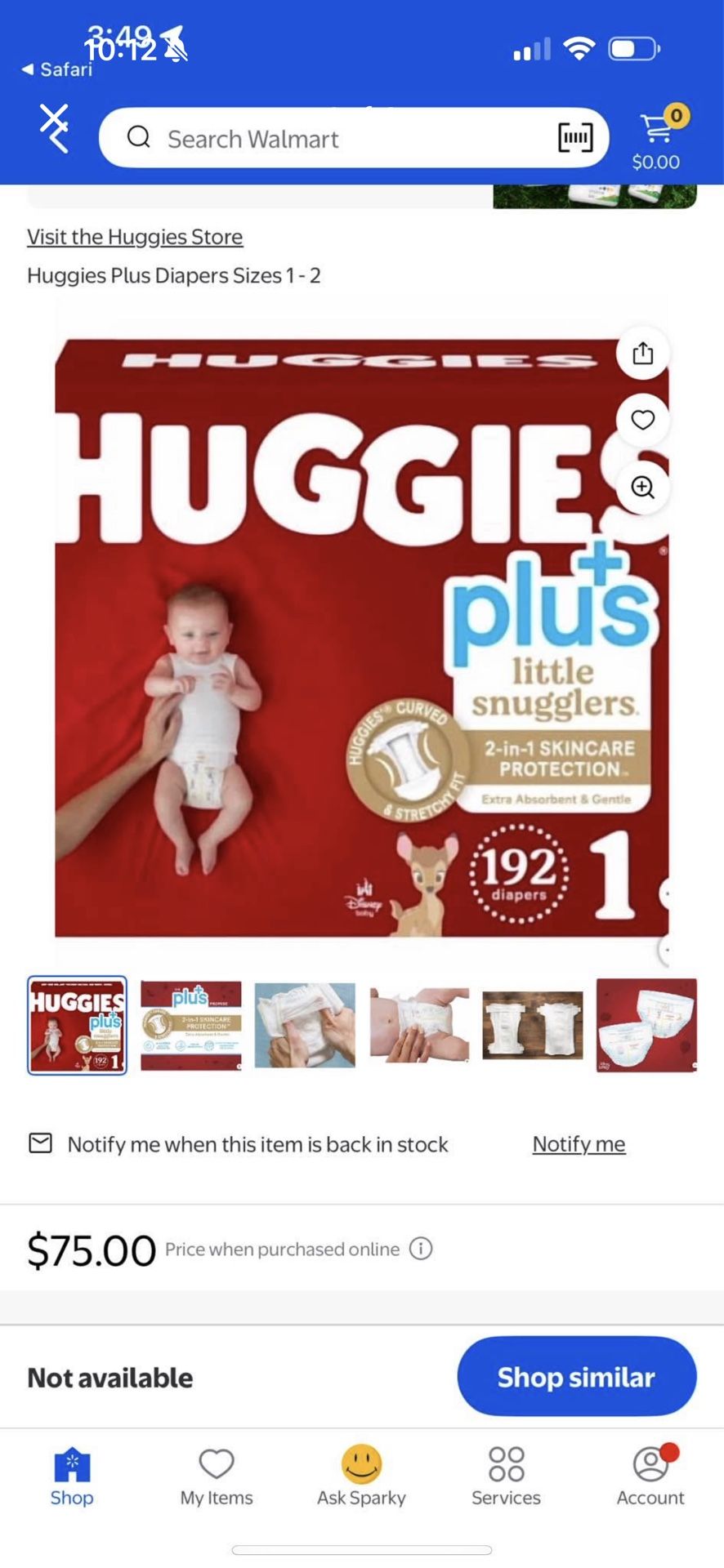 Huggies Little Snugglers Plus + Size 1