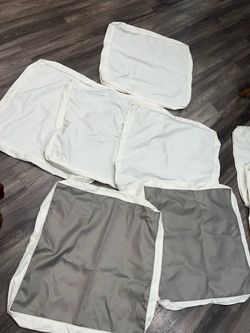 Tan Waterproof Outdoor Cushion Covers Set