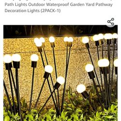 New! Solar Garden Lights Firefly 2 Pack